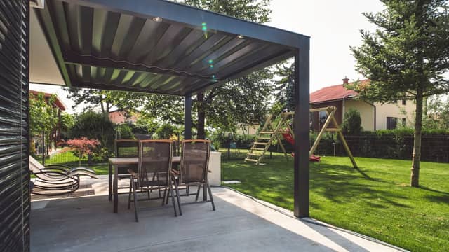 Outdoor concrete patio slab